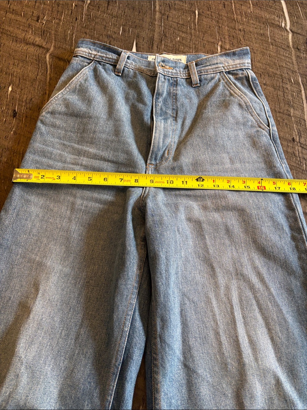 Caron Callahan Andes Pant in Washed 70s Light Blue Wide-Leg Trouser Jeans ($355) - Picture 10 of 12